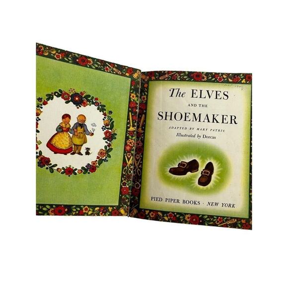 The Elves and the Shoemaker Vintage 1946 Children's Book Pied Piper - Picture 3 of 11